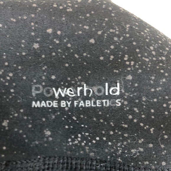 Fabletics Womens Small Powerhold Black and Silver Capri Leggings XXS XXSMALL - Picture 6 of 7